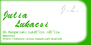 julia lukacsi business card